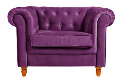 Collection Chesterfield Fabric Chair - Plum